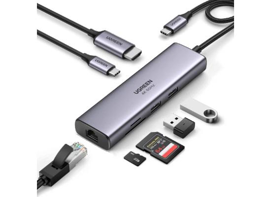 UGREEN 7-in-1 USB-C Hub with 4K@60Hz HDMI, 100W PD & SD/TF Card Reader
